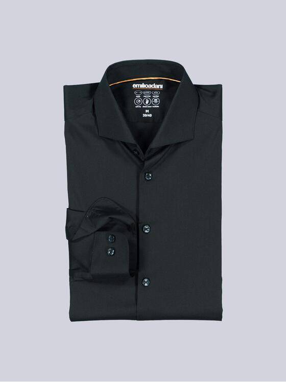 emilio adani Herren Performance Hemd "My Favorite" schwarz Schwarz 38001