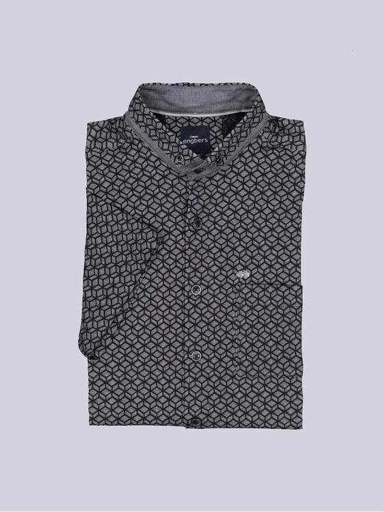 engbers Herren Kurzarm-Hemd slim fit Schwarz 36325