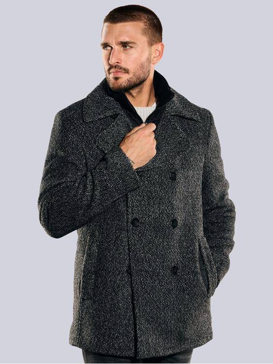 emilio adani Herren Mantel regular Grau 35517