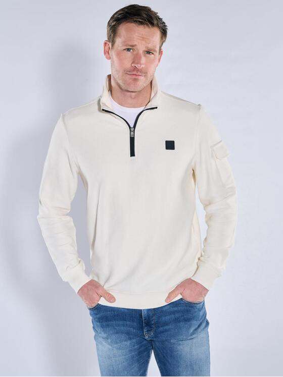 engbers Herren Sweatshirt Stehbund Naturweiss 39932