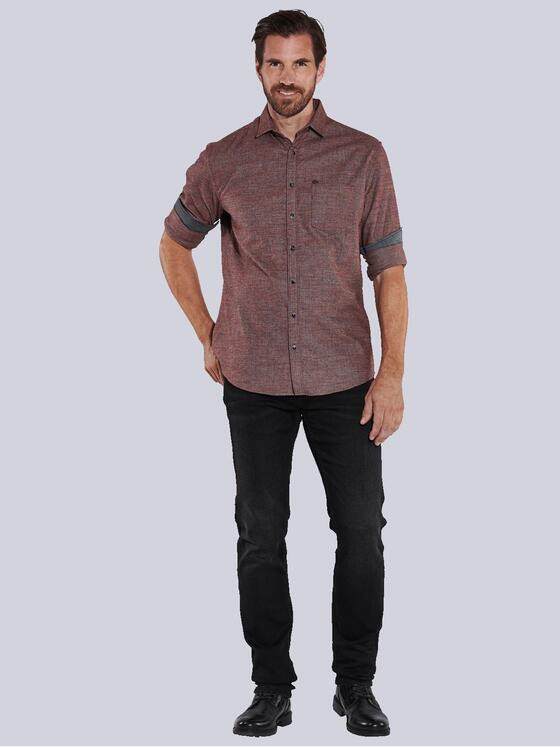 engbers Herren Langarm-Hemd uni Rot 35788