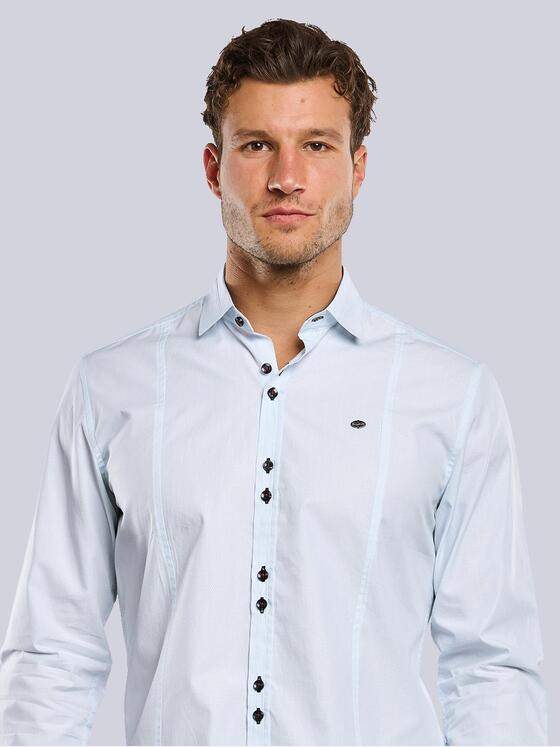 engbers Herren Hemd uni Blau 33801