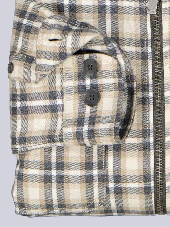 engbers Herren Overshirt kariert Braunbeige 39129