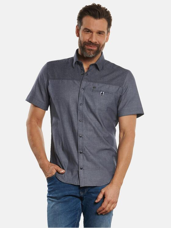 engbers Herren Hemd kurzarm Blau 32623