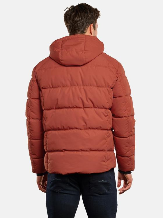 ENGBERS GERMANY Herren Steppjacke mit abnehmbarer Kapuze Orange 33554