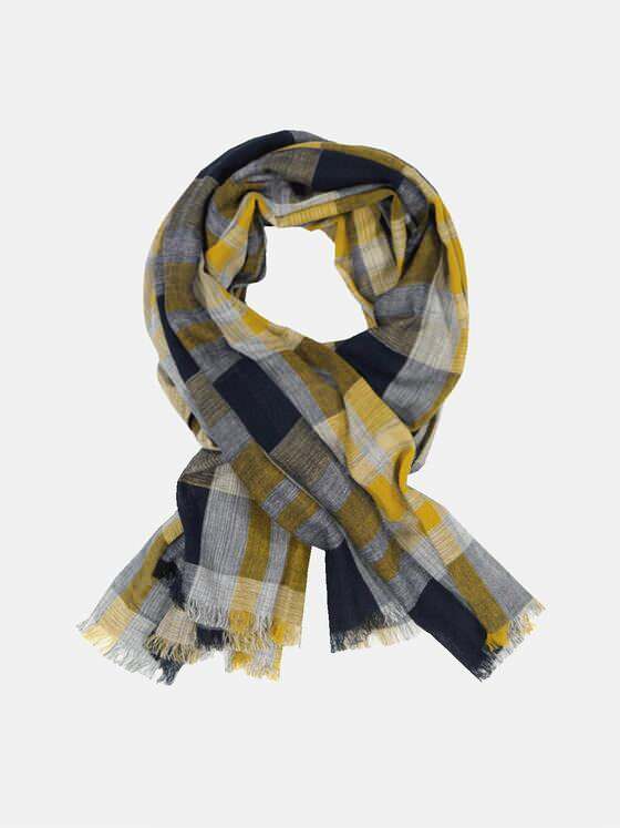 engbers Herren Schal kariert Safrangelb 34692