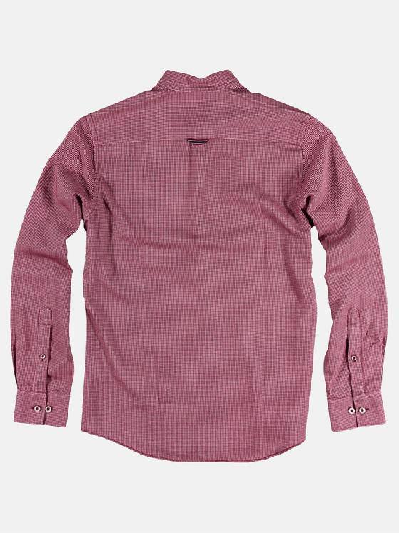 emilio adani Herren Hemd in sportiver Two-Tone Warenoptik Rot 28890