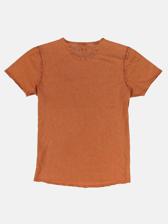 emilio adani Herren T-Shirt Rundhals Orange 31925