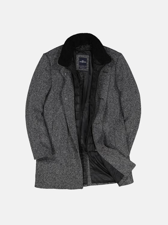 engbers Herren Mantel mit heraustrennbarem Inlet Kieselgrau 33592