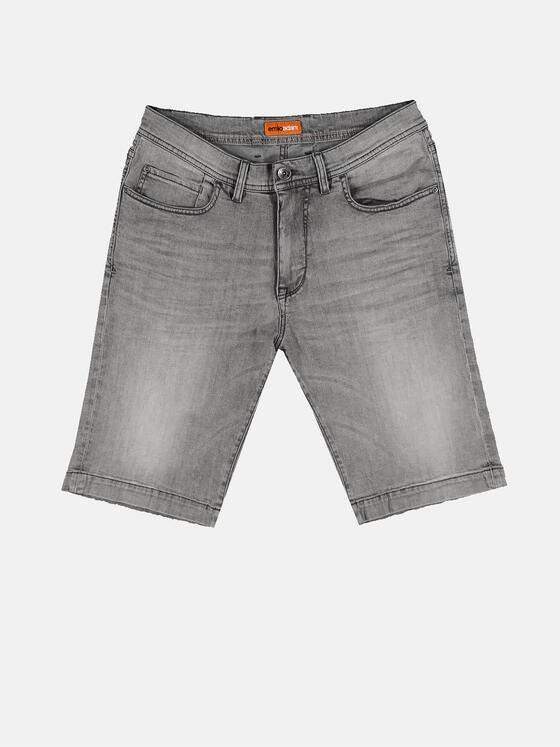 emilio adani Herren Bermuda im Vintage-Design Grau 31621