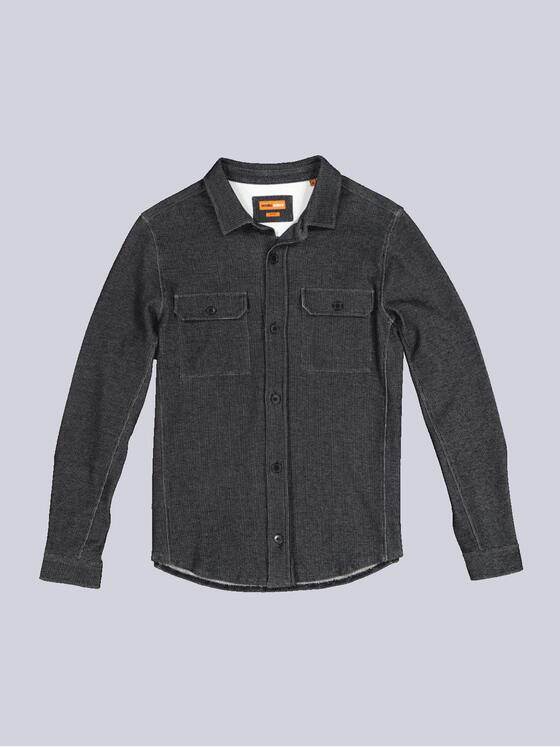 emilio adani Herren Overshirt uni Grau 33735