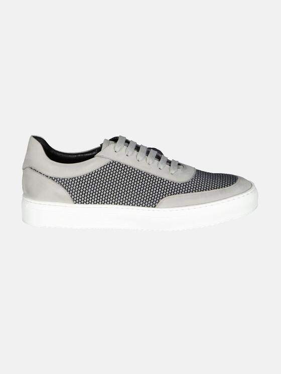 emilio adani Herren Sneaker mit Materialmix Grau 32660