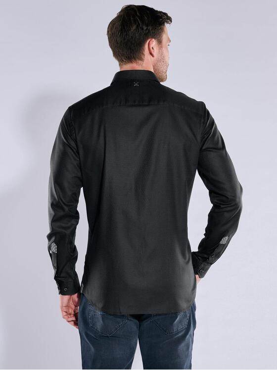 ENGBERS GERMANY Herren Hemd uni Schwarz 39358