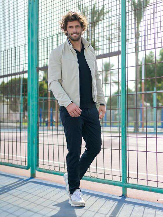 emilio adani Herren Jacke mit Funktionsdetails Weiß 38413