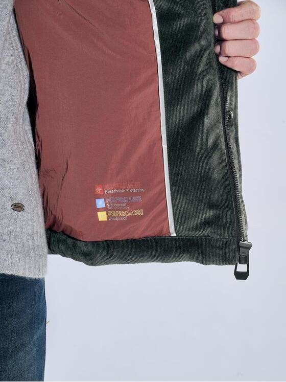 engbers Herren Cordjacke mit Funktionsdetails Dunkelgruen 39249