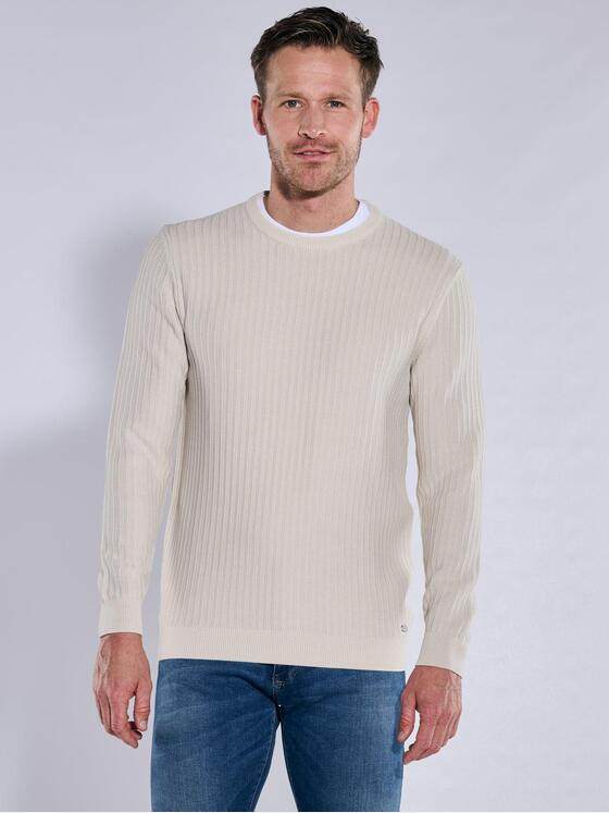 engbers Herren Pullover Rundhals Creme 38148