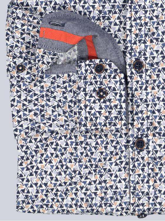 engbers Herren Langarm-Hemd gemustert Brilliantblau 36010