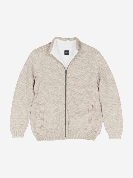 engbers Herren Strickjacke mit Zipper Braun 37614