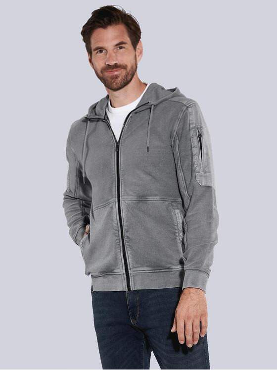 engbers Herren Sweatjacke mit Kapuze Grau 35595