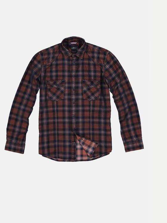 engbers Herren Karohemd Dunkelorange 31879