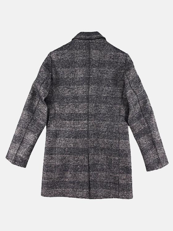 emilio adani Herren Stilvoller Karo-Mantel Blau 30226