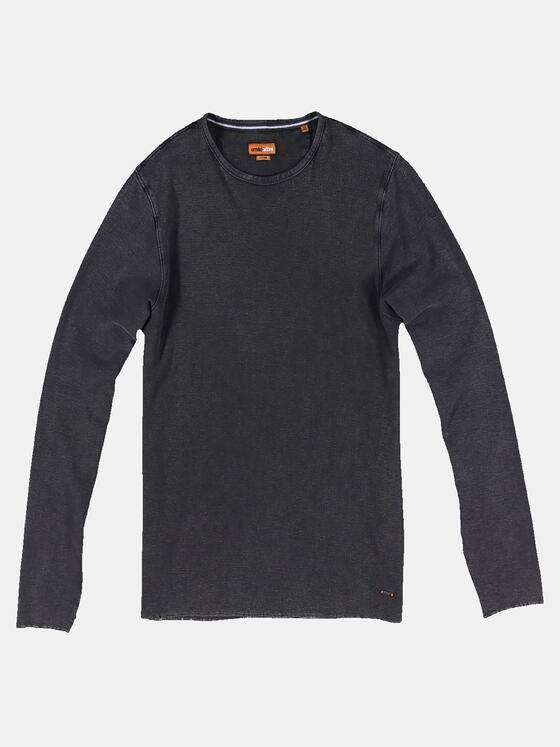 emilio adani Herren Strukturpullover Schwarz 30314