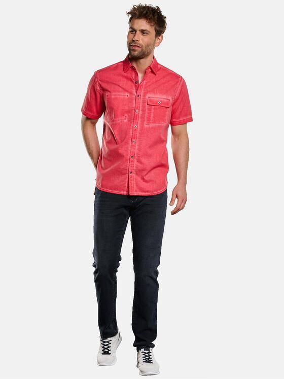 engbers Herren Kurzarm-Hemd uni Feuerrot 33041