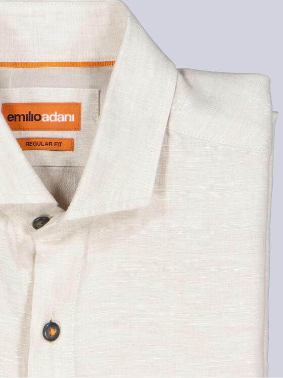 emilio adani Herren Hemd uni Beige 40675