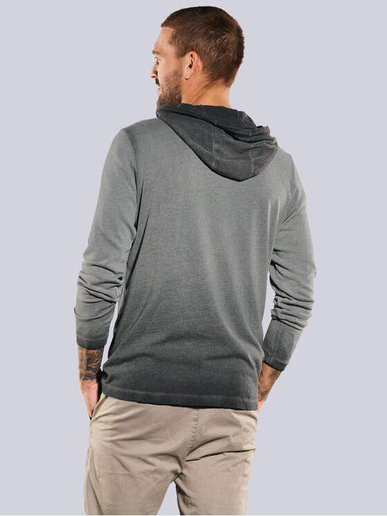 emilio adani Herren Langarm-Shirt uni Grau 35251