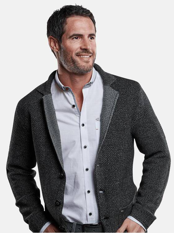 engbers Herren Hochwertiges Stricksakko Schwarz 28952
