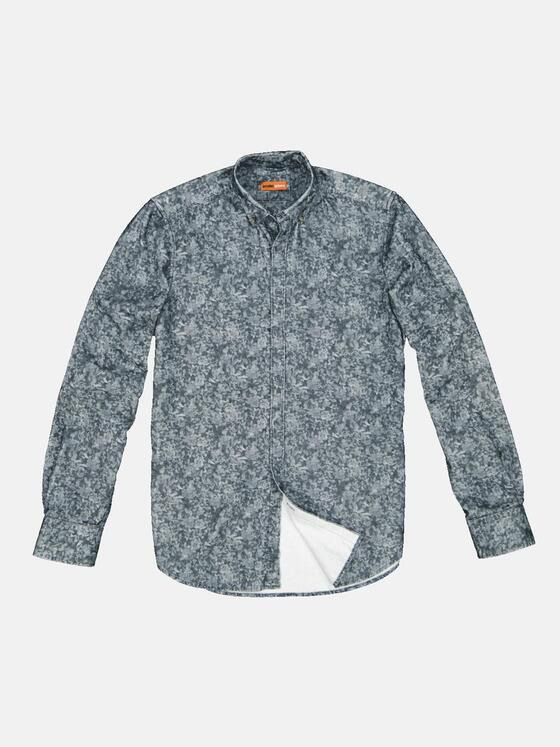 emilio adani Herren Langarm-Hemd aus Cord Grau 33695