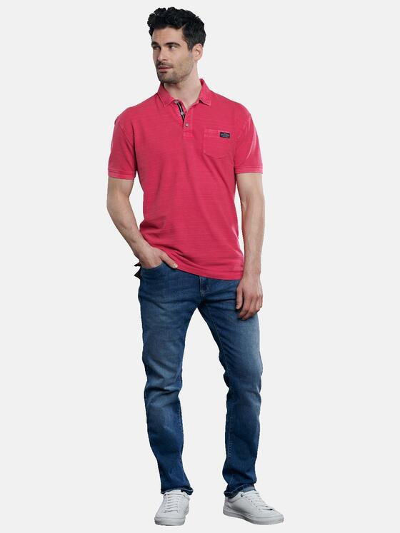 engbers Herren Poloshirt gestreift Feuerrot 31663
