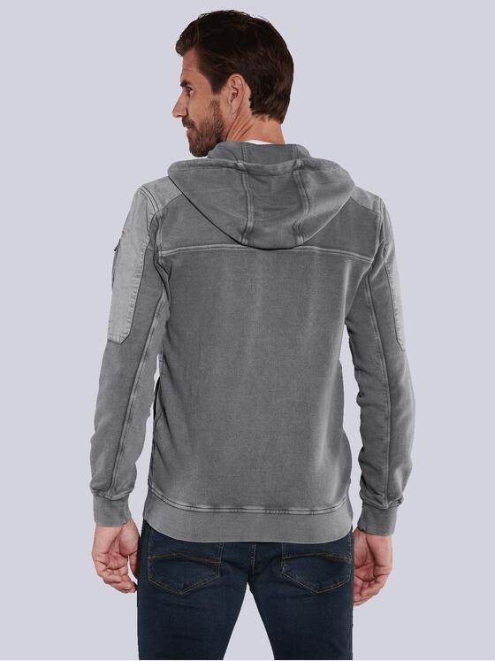engbers Herren Sweatjacke mit Kapuze Grau 35595