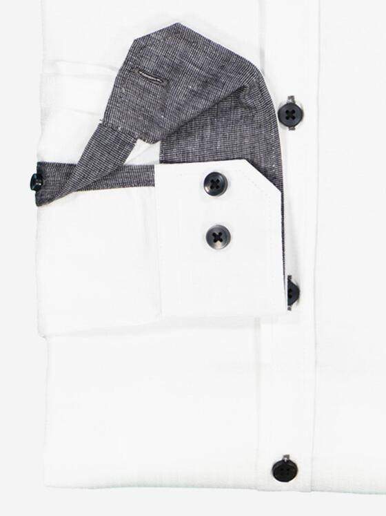 engbers Herren Langarm-Hemd strukturiert Reinweiss 38177