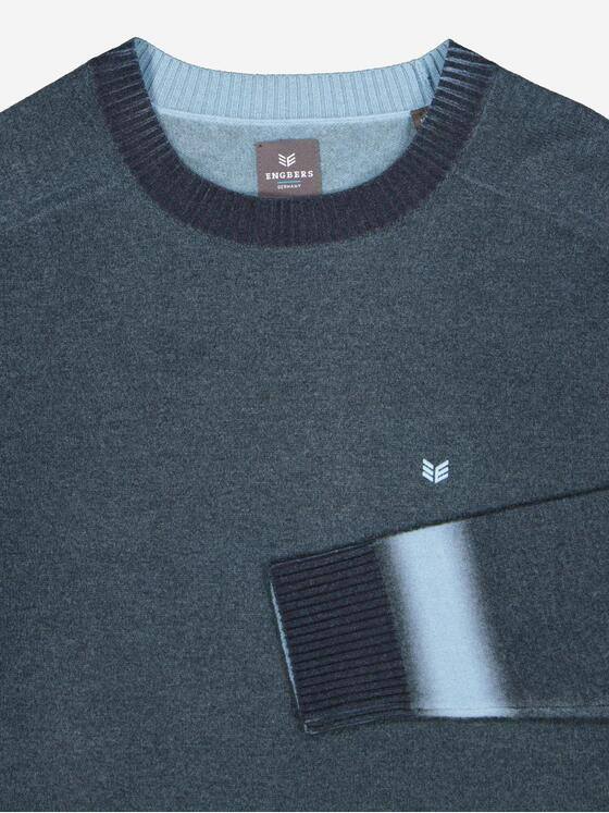 ENGBERS GERMANY Herren Pullover aus Merinowolle Saphirblau 37617