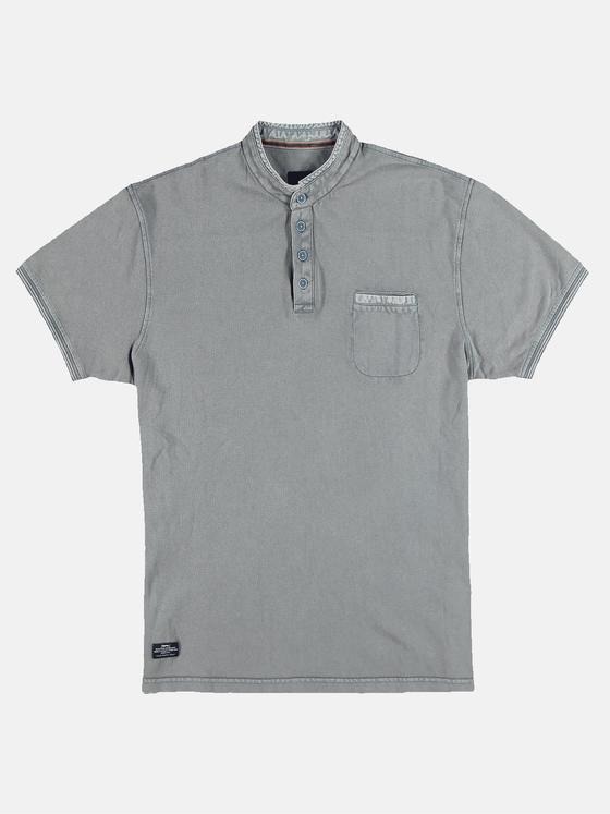 engbers Herren Serafinoshirt mit Stehkragen Grau 31106