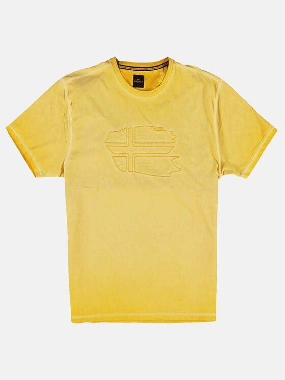 engbers Herren T-Shirt Rundhals mit Stickerei Gelb 31096