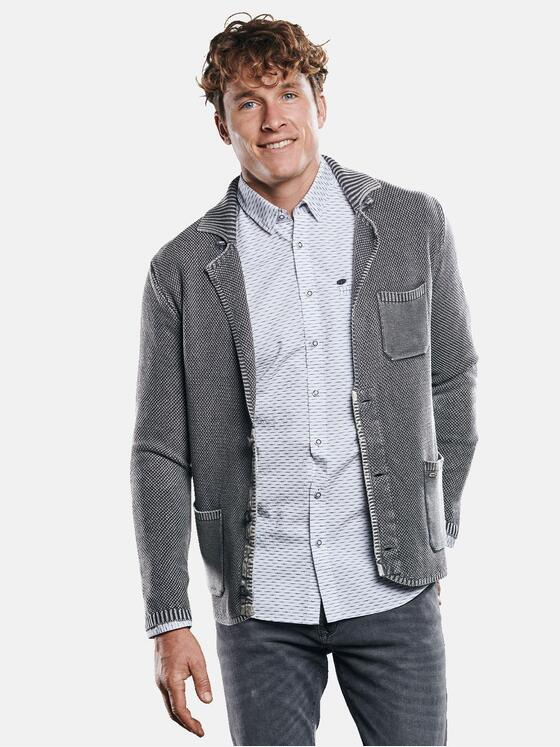 engbers Herren Sportives Stricksakko Granitgrau 30438