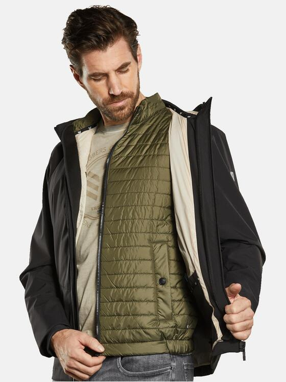 ENGBERS GERMANY Herren Jacke mit herausnehmbarer Weste Schwarz 34433