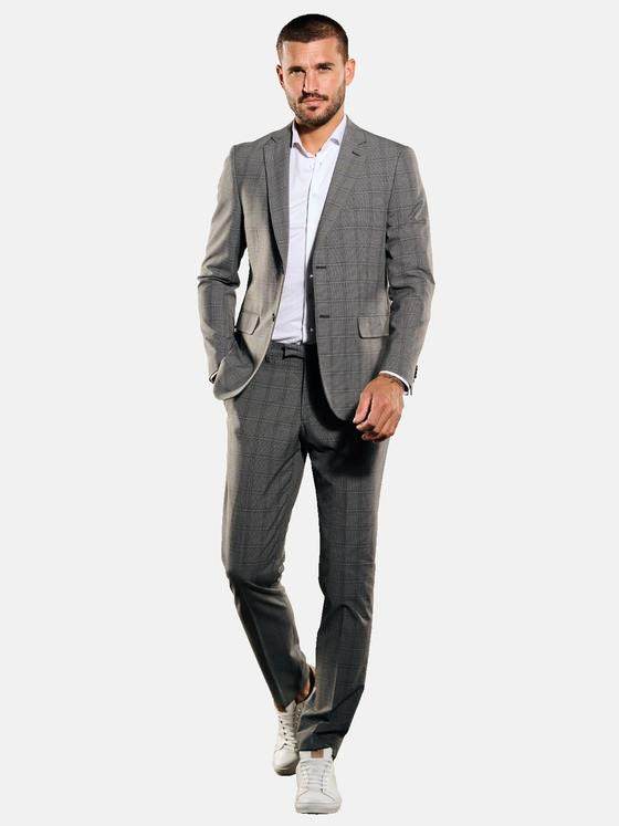 emilio adani Herren Anzug-Sakko slim fit Grau 35378