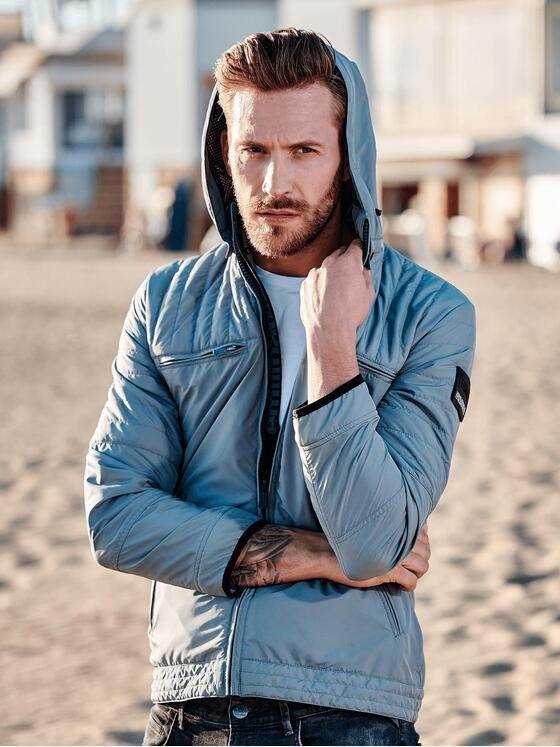 emilio adani Herren Sportive wetterfeste Steppjacke Grau 29043