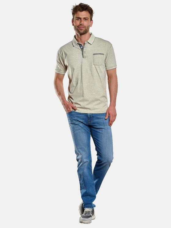 engbers Herren Polo-Shirt gestreift Weiß 33138
