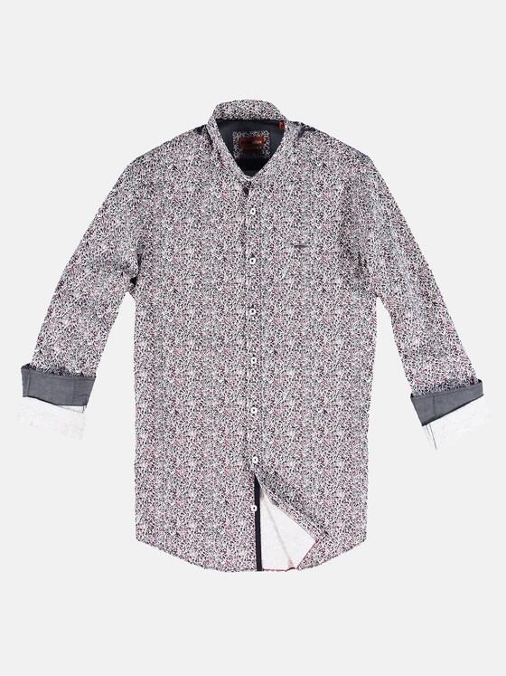 emilio adani Herren Langarm-Print Hemd Rot 30330