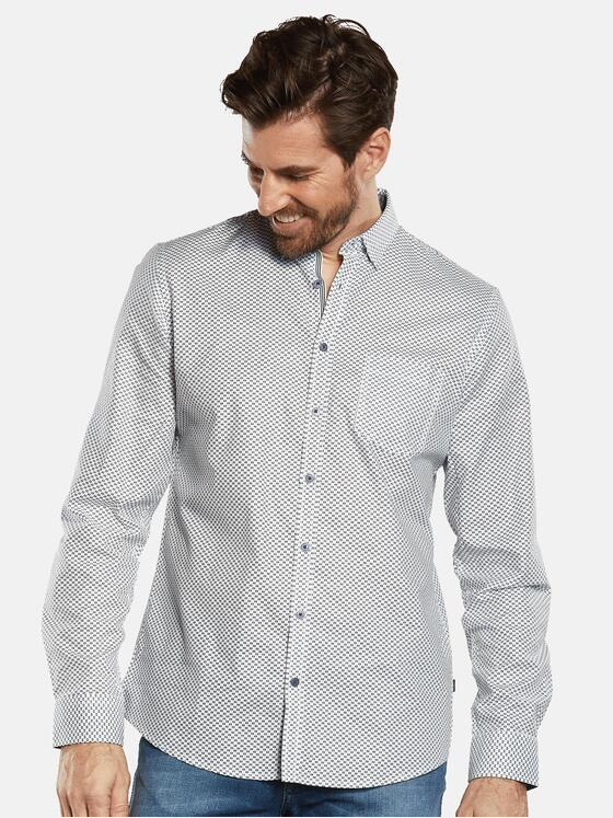 engbers Herren Langarm-Hemd "My Favorite" Blau 34366