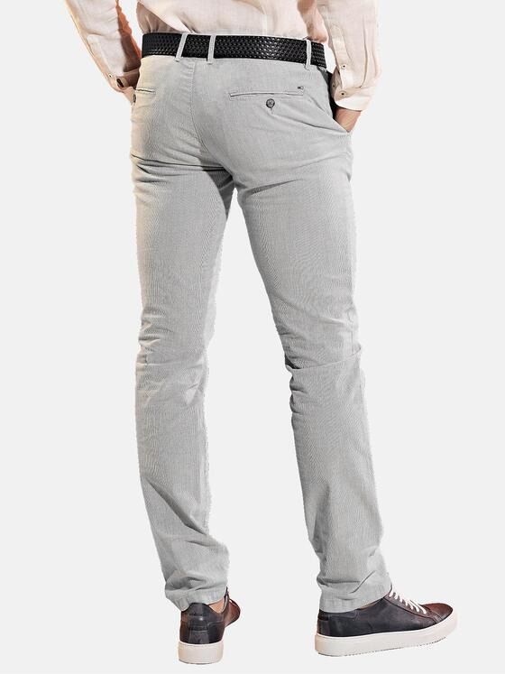 emilio adani Herren Chino gestreift Grau 31626