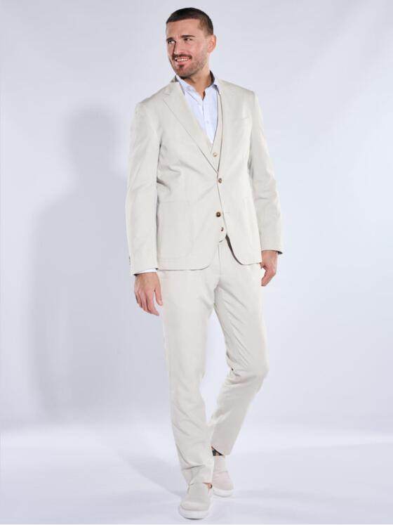 emilio adani Herren Anzug-Sakko aus Leinenmischqualität Naturweiss 40368