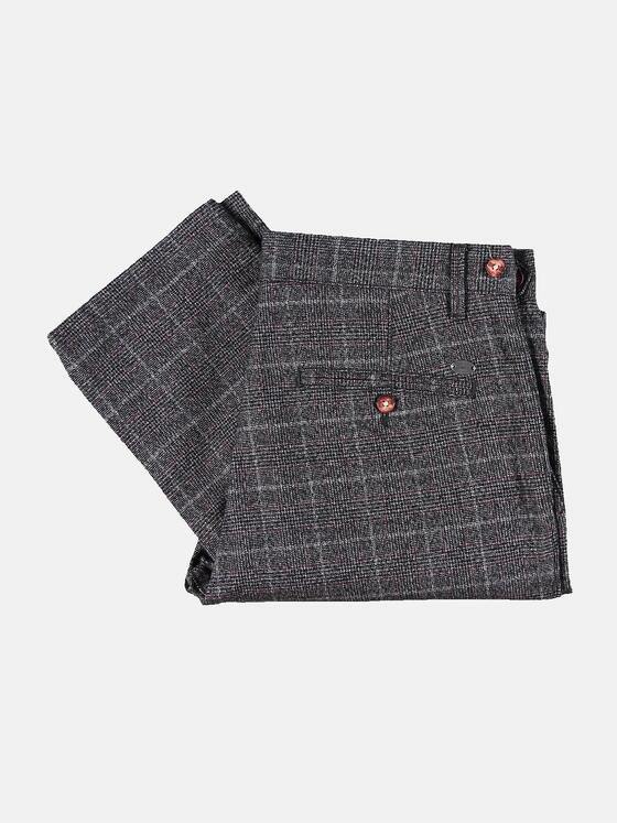 engbers Herren Karierte Chino Dunkelgrau 30257