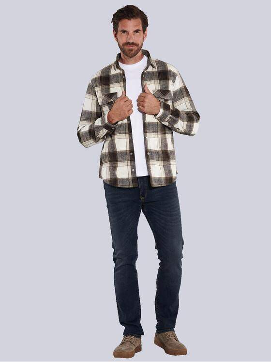 engbers Herren Langarm-Hemd kariert Braun 35476