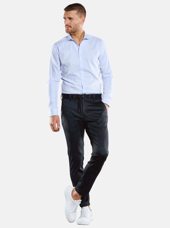 emilio adani Herren Anzughose mit Tunnelzug Blau 33685
