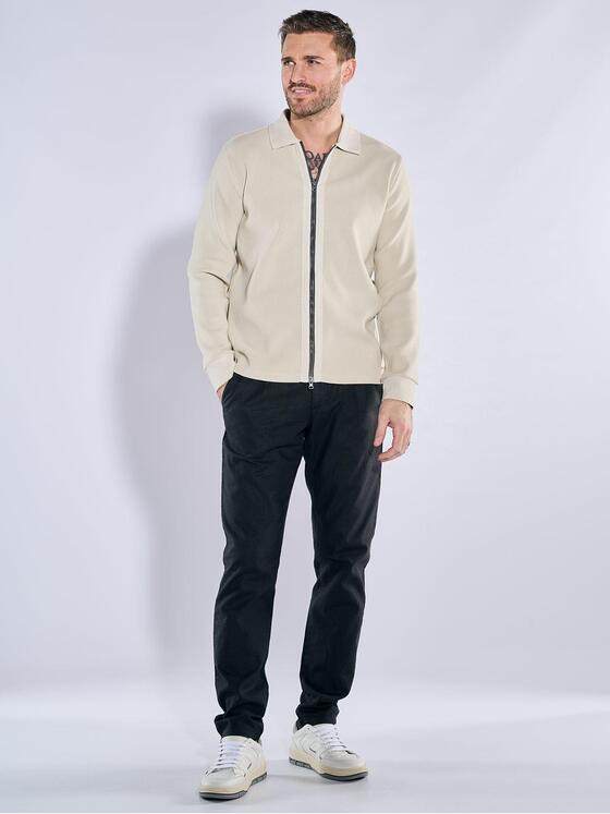 emilio adani Herren Polo-Shirt Langarm Beige 38321